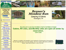 Tablet Screenshot of bennerscamping.com